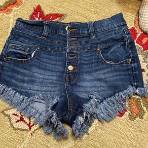 HIGH RISE !!Short shorts size 11 dark denim